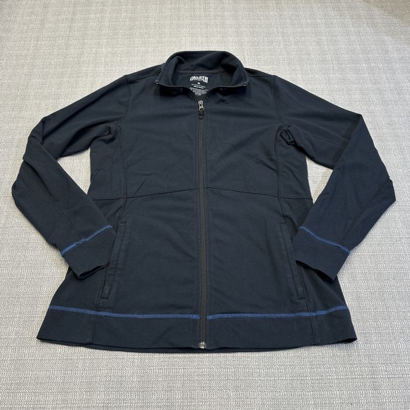Duluth Trading Co Jacket WomenMedium Full Zip Stretch‎ Activewear Utility Black - Picture 1 of 8